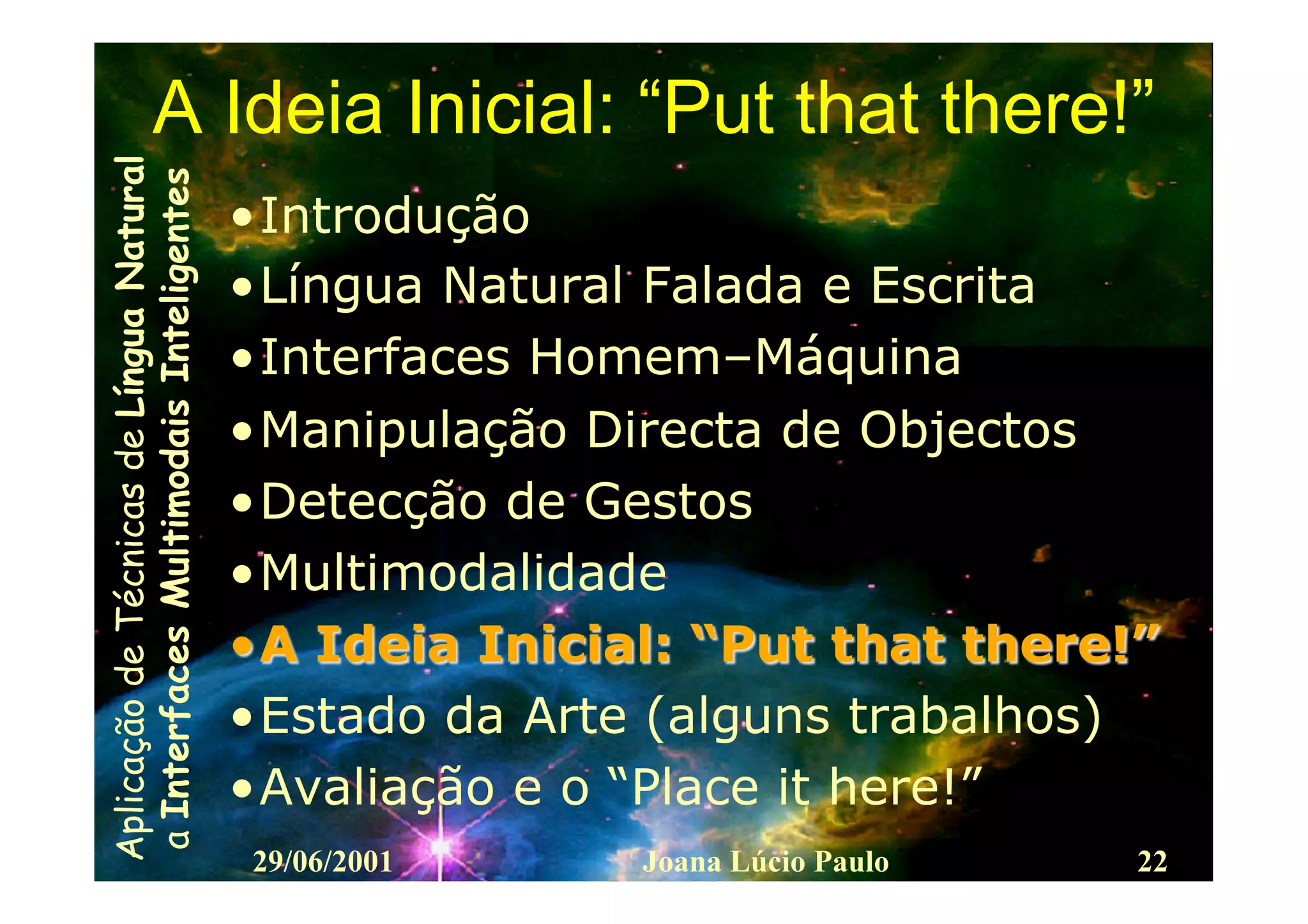 Interfaces Multimodais Inteligentes