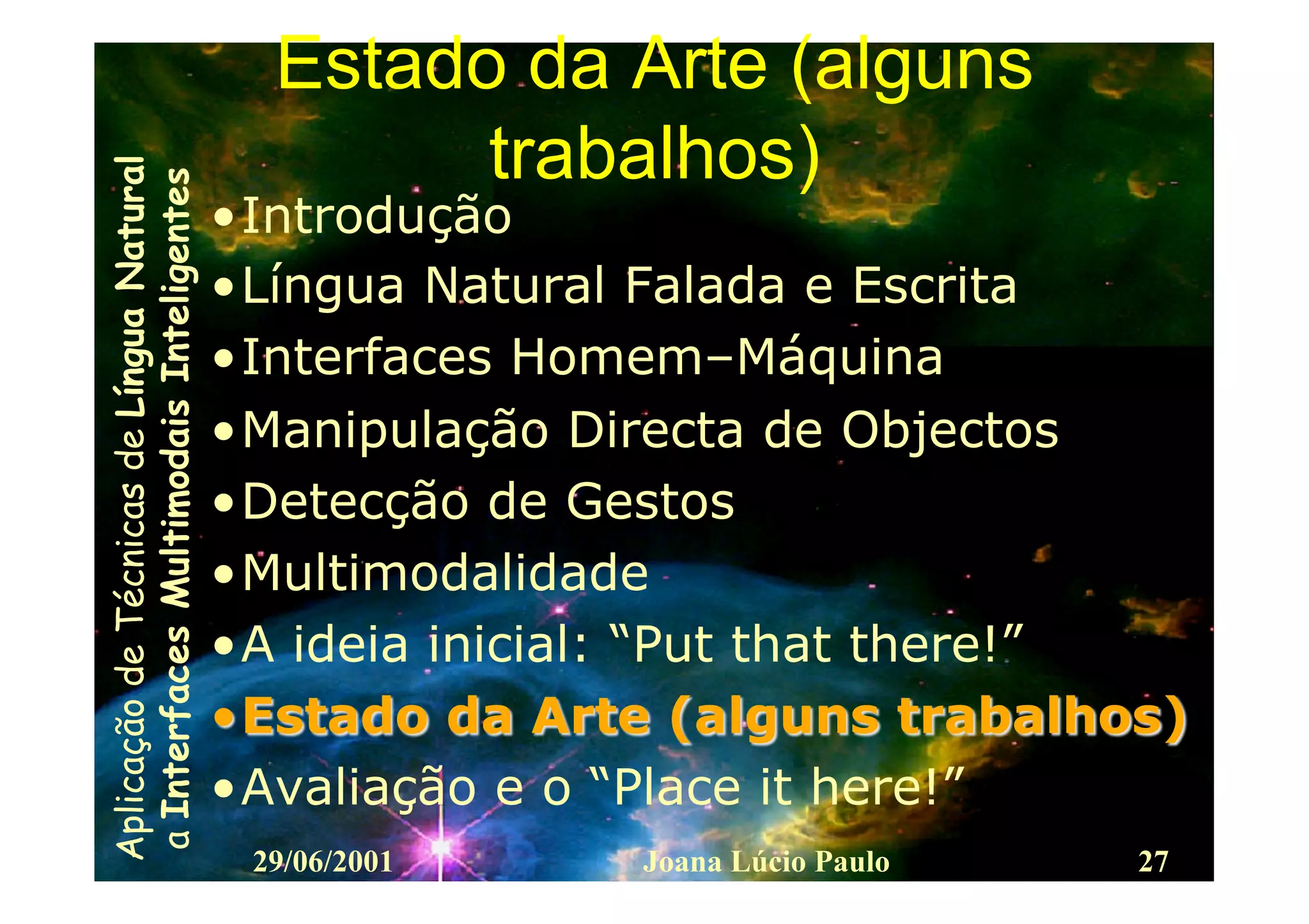 Interfaces Multimodais Inteligentes