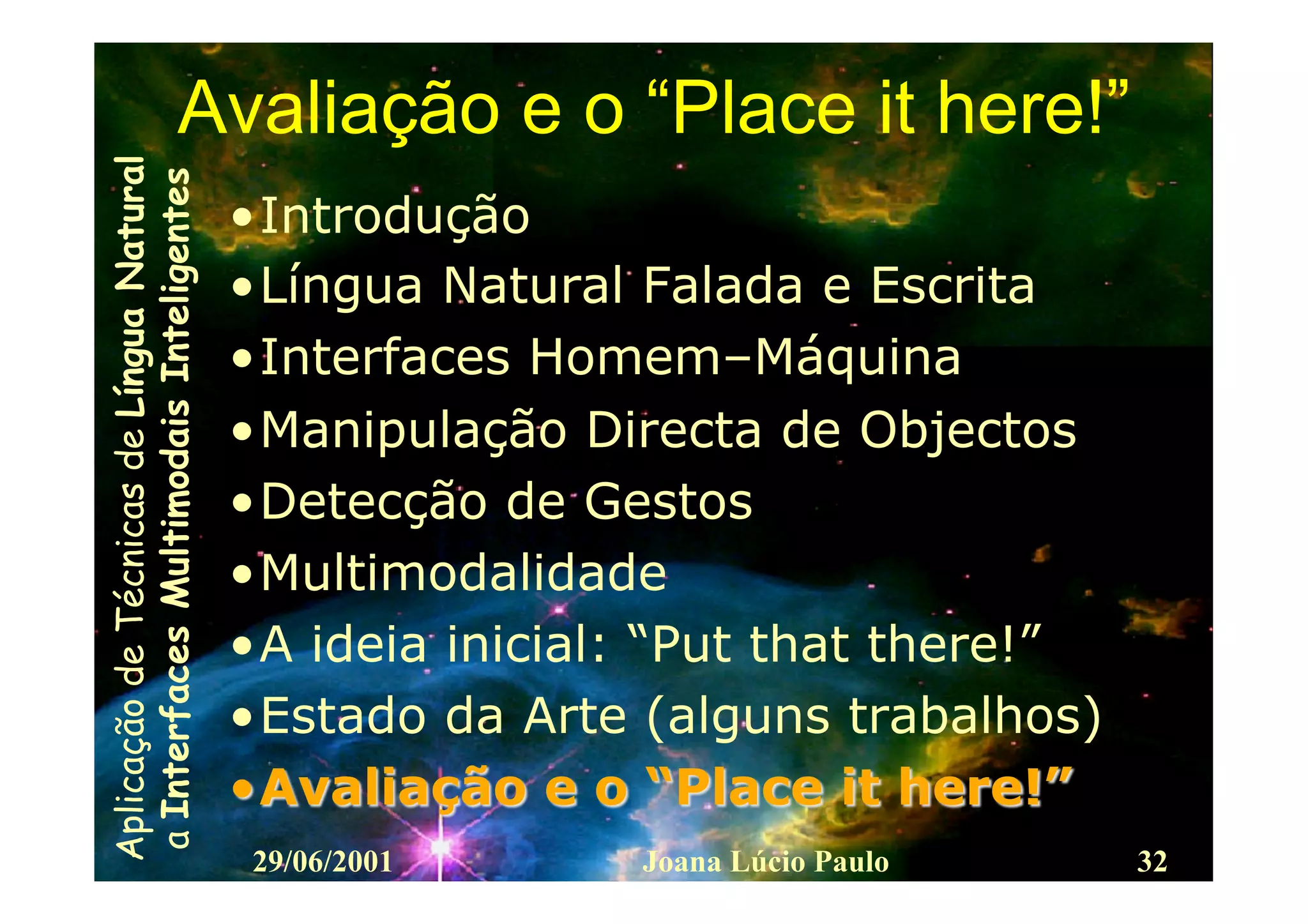 Interfaces Multimodais Inteligentes