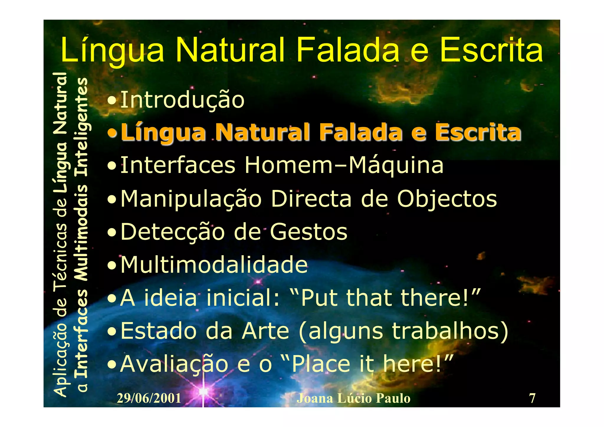 Interfaces Multimodais Inteligentes