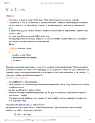 Interfaces in java | PDF