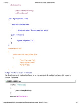 Interfaces in java | PDF