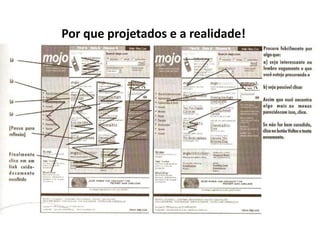 Por que projetados e a realidade!
 