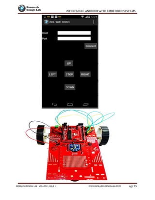 INTERFACING ANDROID WITH EMBEDDED SYSTEMS
Page 75RESEARCH DESIGN LAB | VOLUME 1, ISSUE 1 WWW.RESEARCHDESIGNLAB.COM
 