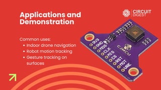 Applications and
Demonstration
Common uses:
Indoor drone navigation
Robot motion tracking
Gesture tracking on
surfaces
 