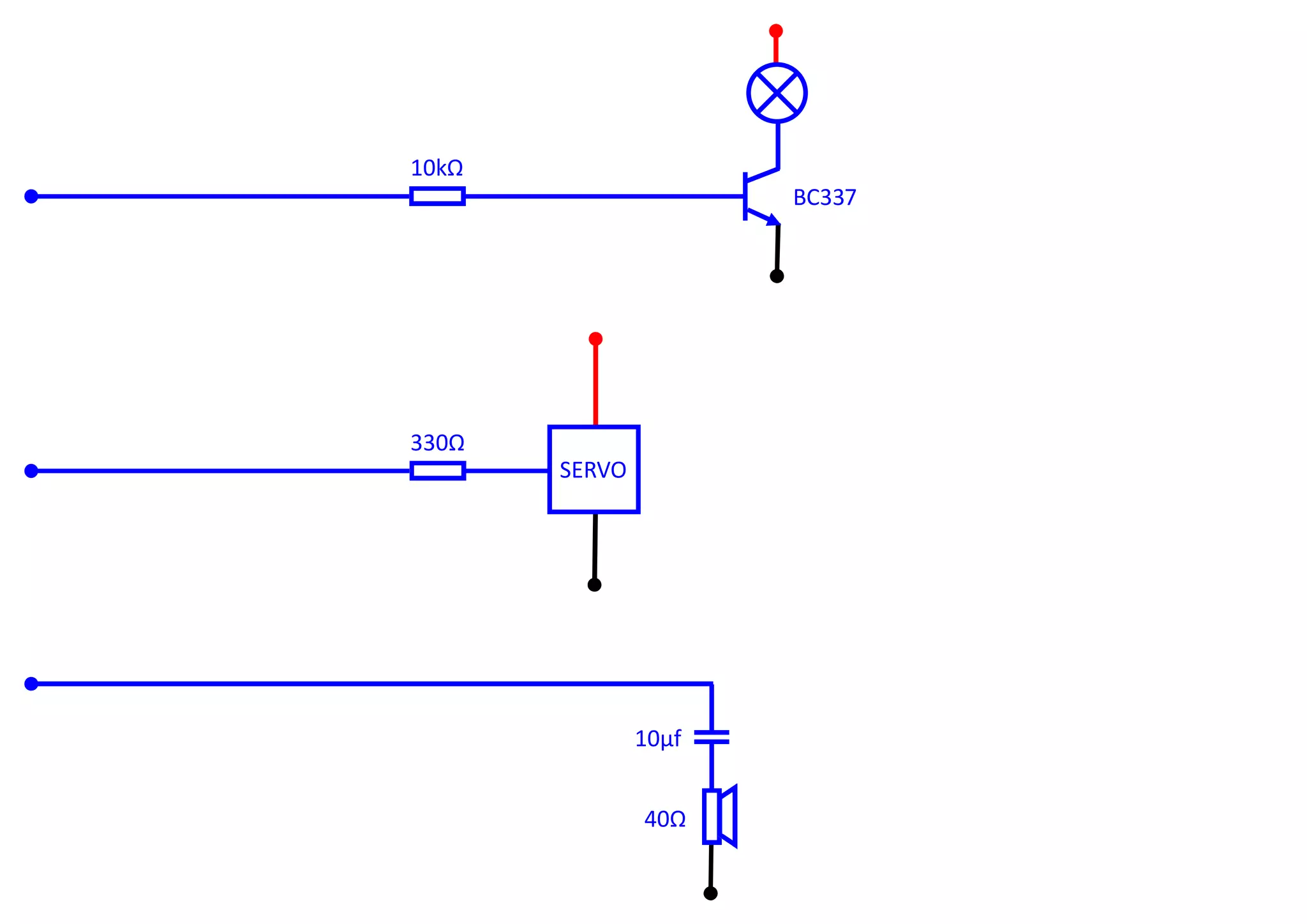 10kΩ
BC337
330Ω
SERVO
10µf
40Ω