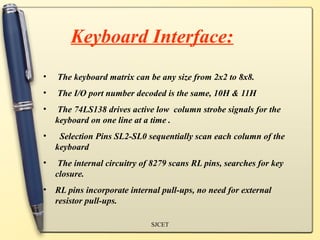 Ics Keyboard Interfacing ics for microprocessor | PPT