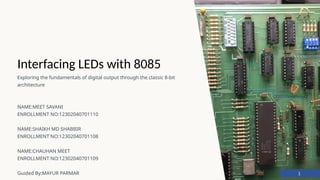 Interfacing LEDs with 8085 Microprocessor: Fundamentals and Programming ...