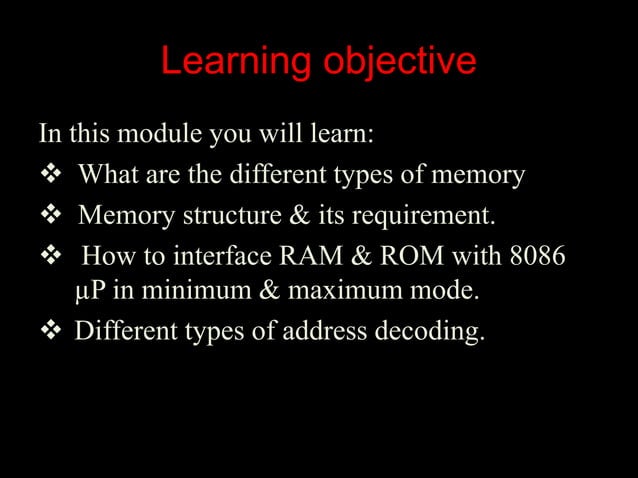 Interfacing memory with 8086 microprocessor | PPT