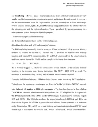 Interfacing of data converters & io devices | DOCX