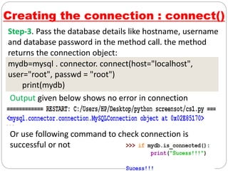 Interfacing python to mysql (11363255151).pptx