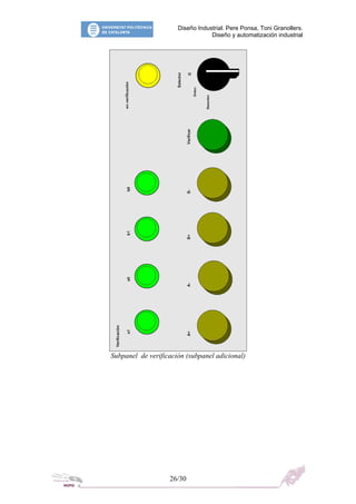 Diseño Industrial. Pere Ponsa, Toni Granollers.
Diseño y automatización industrial
Subpanel de verificación (subpanel adicional)
26/30