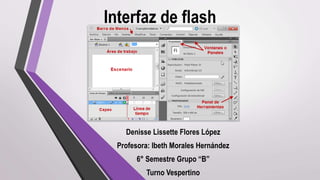 Interfaz de flash
Denisse Lissette Flores López
Profesora: Ibeth Morales Hernández
6° Semestre Grupo “B”
Turno Vespertino
 