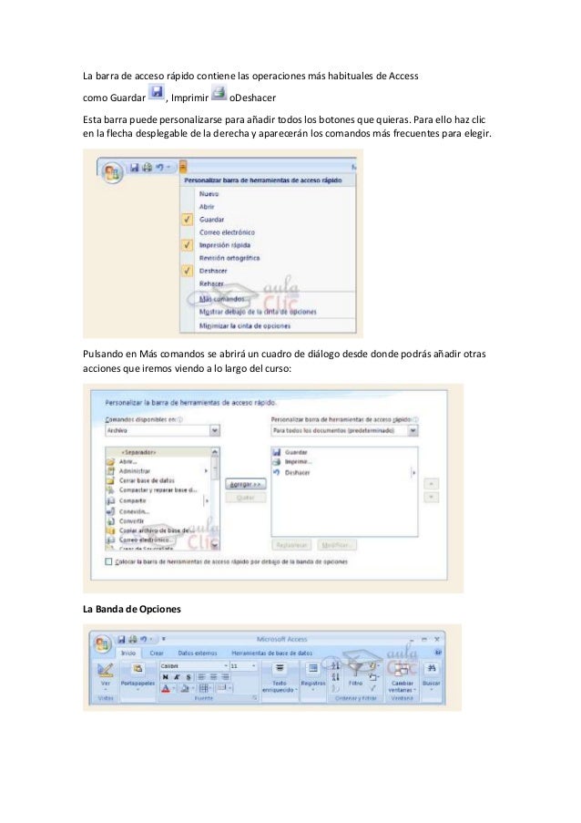 Interfaz de Microsoft Access
