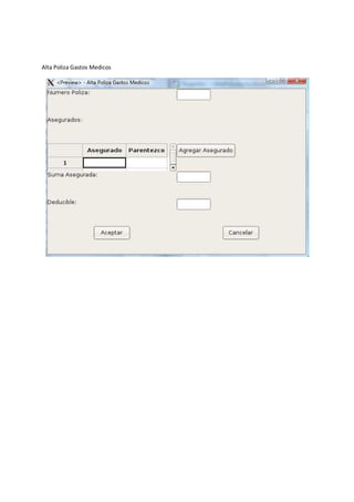 Alta Poliza Gastos Medicos
 