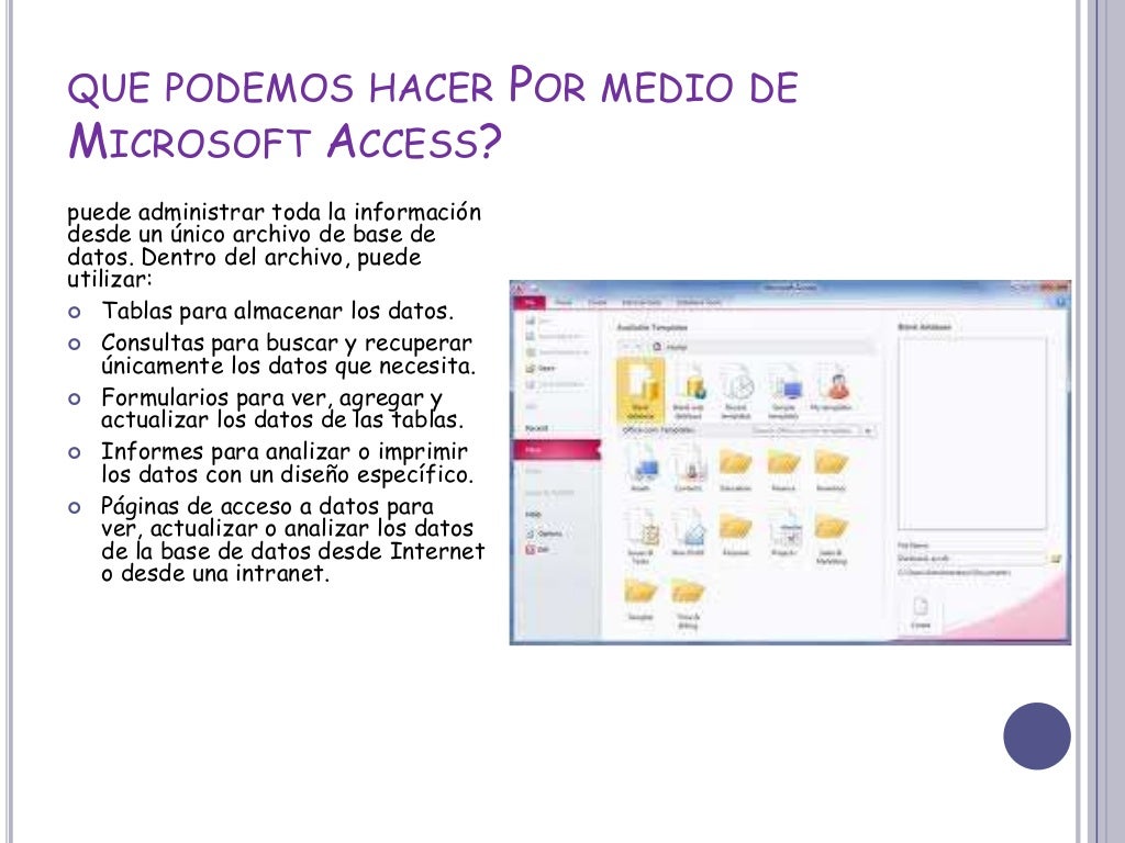 Interfaz grafica de microsoft access 2010