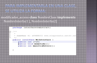 Interfaces en java | PPTX