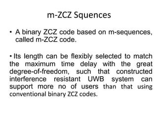 Engine Code Zcz Interference cancellation in uwb systems | PPTX