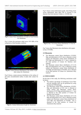 Interference fit simulation on pin joint by using ansys | PDF