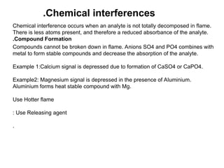 interferences in Atomic absorption spectroscopy | PPT