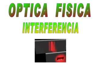 OPTICA  FISICA INTERFERENCIA 