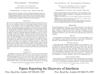 Papers Reporting the Discovery of Interferon
Proc. Royal Soc. London 147:258-267, 1957 Proc. Royal Soc. London 147:268-273, 1957
 