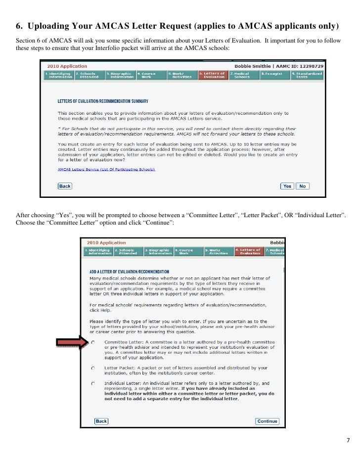 interfolio instructions letter of recommendation amcas