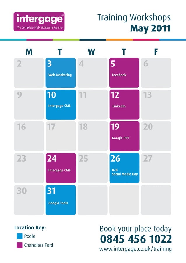 The Intergage Training Calendar