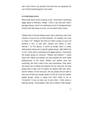 Intergenerational Ministry | PDF