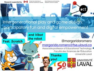 Computer Games Unlock Intergenerational Play and Learning, says