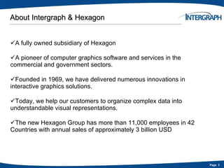 Intergraph Computer Services Intergraph campus 2011 pre placement talk | PPT