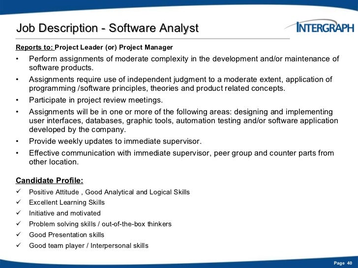 software research analyst job description