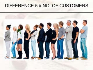 DIFFERENCE 5 # NO. OF CUSTOMERS
 