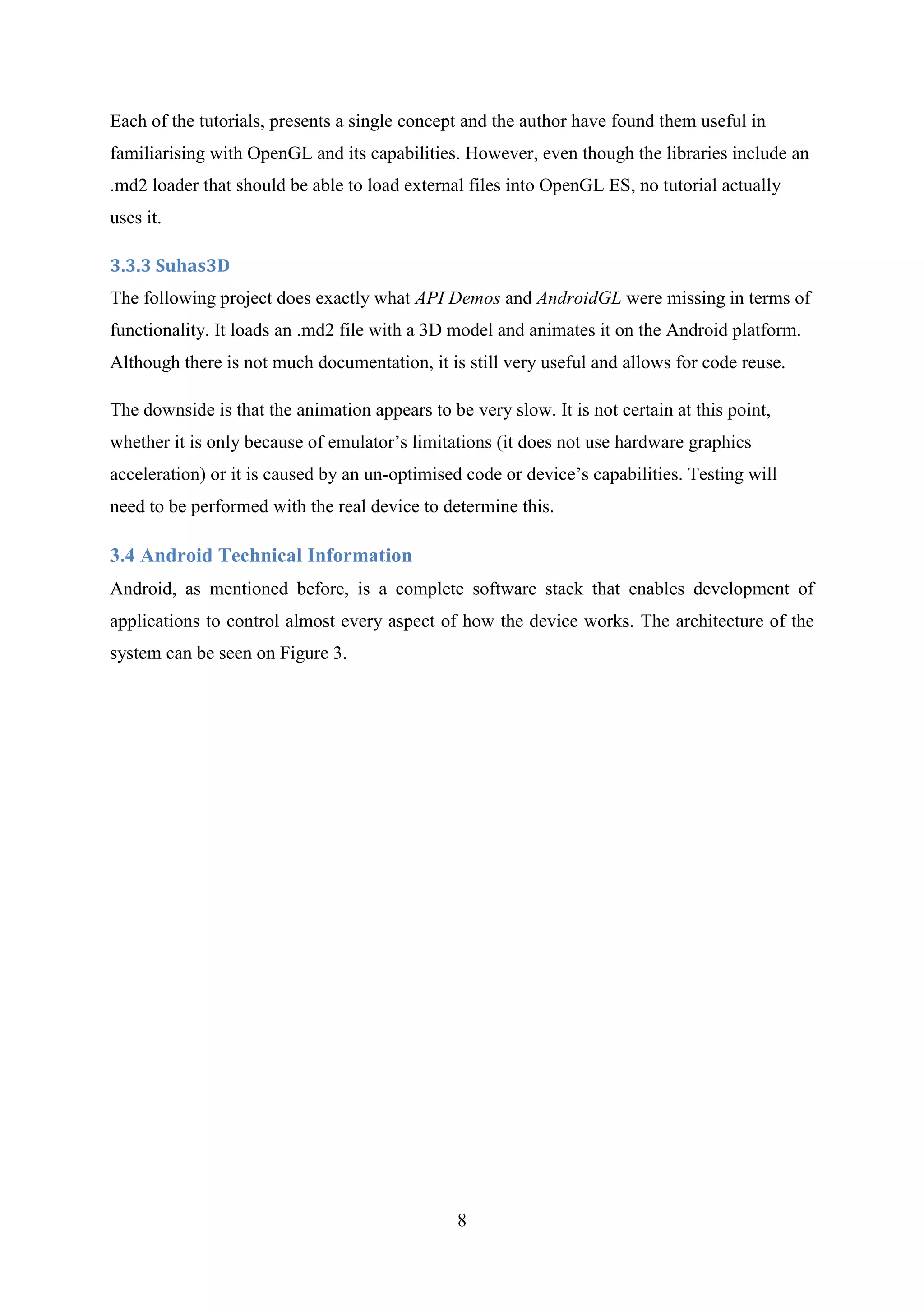 Application Framework introduces high-level classes used to build applications. They enable “black-box” approach to device’s features and another abstraction layer. Few components worth mentioning here are: