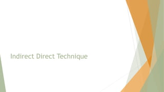 Indirect Direct Technique
 