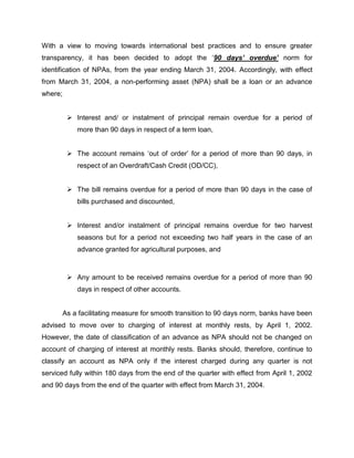 To study the past trends of NPA