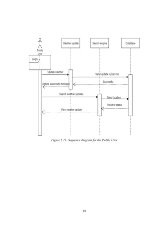 24
Figure 5.11: Sequence diagram for the Public User
 