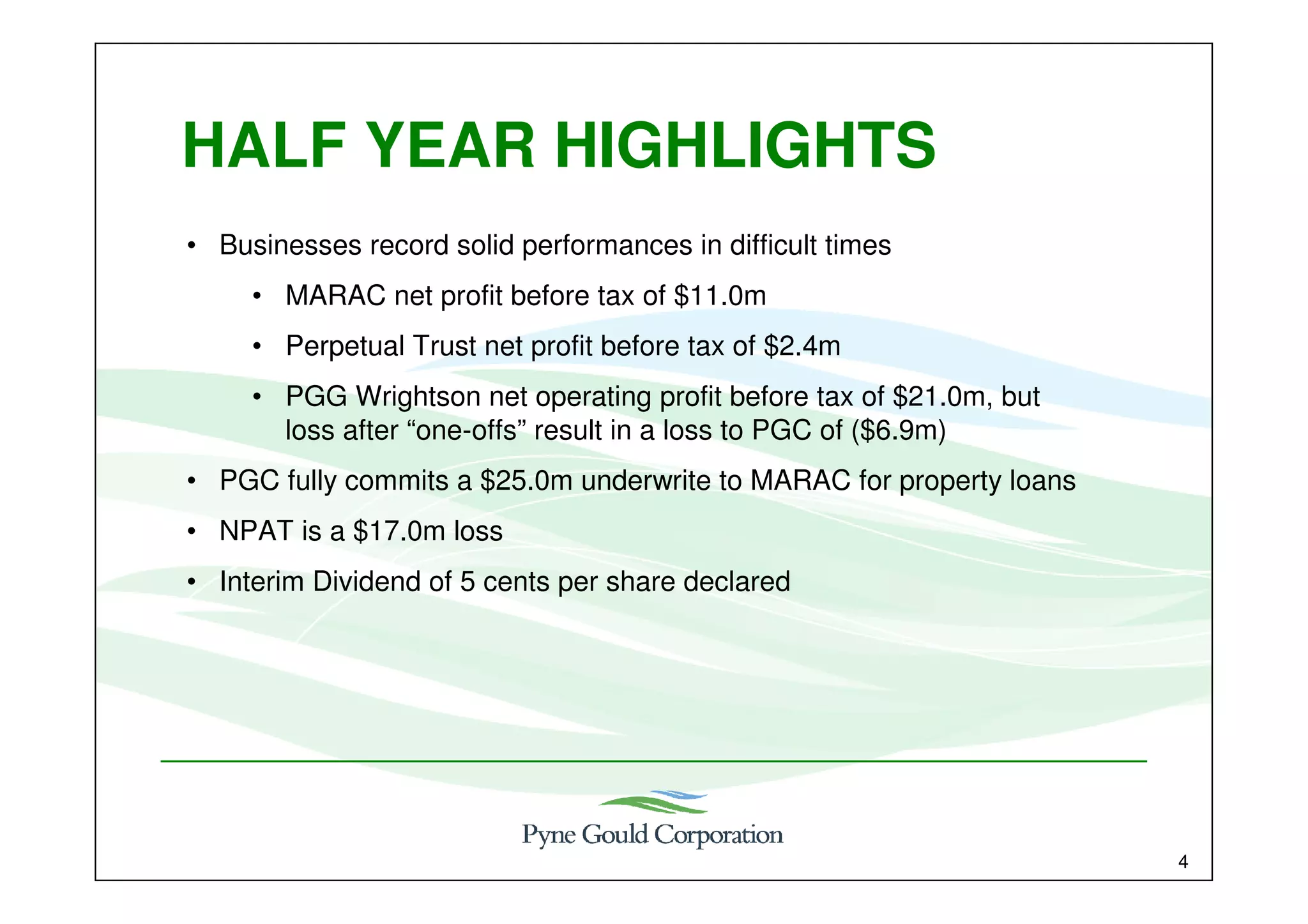 Marac Finance Interim results presentation