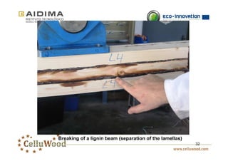 32 
Breaking of a lignin beam (separation of the lamellas) 
 
