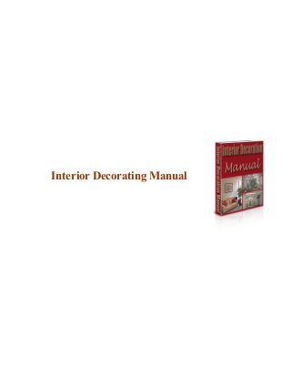 Interior Decorating Manual
 