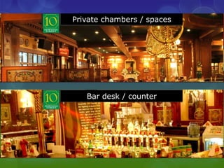 Private chambers / spaces




   Bar desk / counter
 