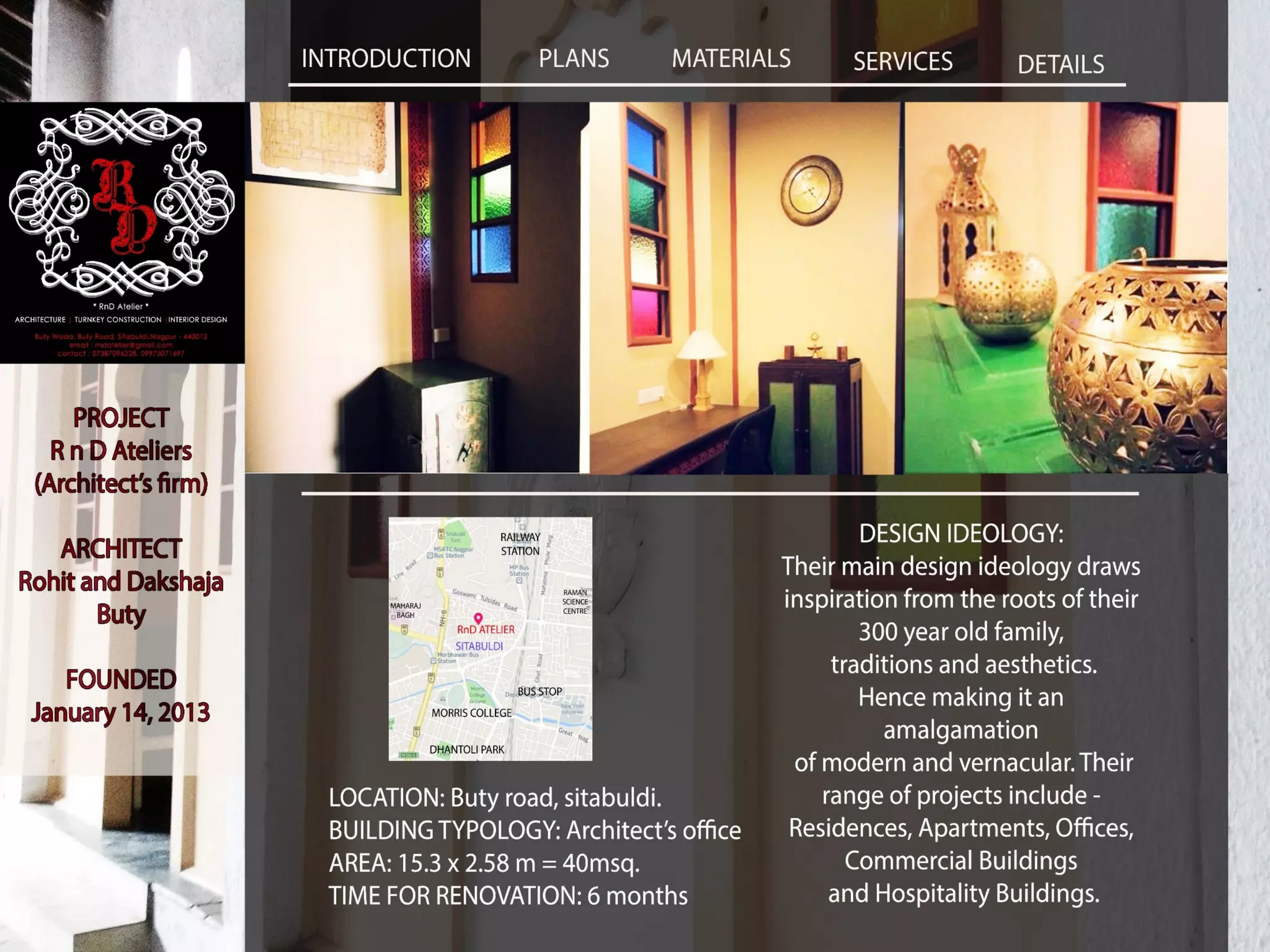 Interior design case study PPT