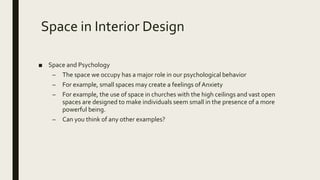 Interior design Module 1: elements of design | PPTX
