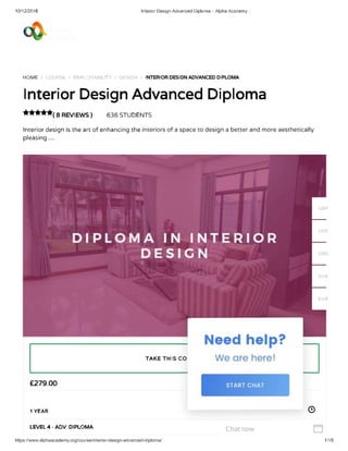 Interior Design Advanced Diploma - Alpha Academy