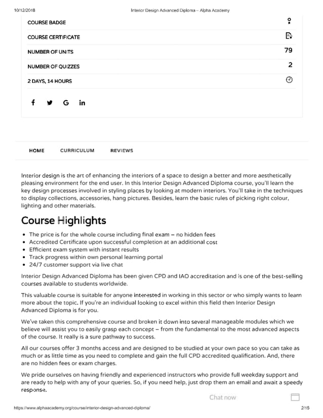 Interior Design Advanced Diploma - Alpha Academy | PPTX