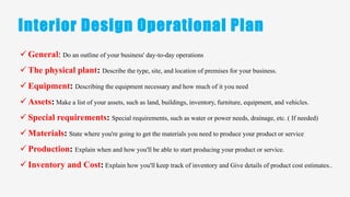 Interior design business plan | PPTX