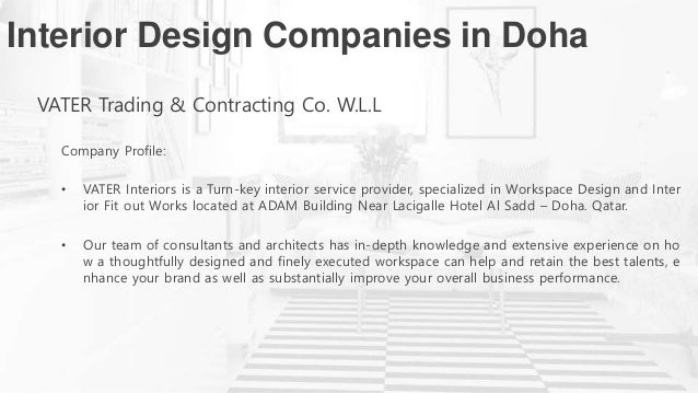 Interior Design Companies In Doha