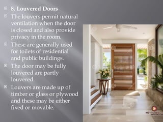 Learn Doors in Interior Design course Subject | PPTX