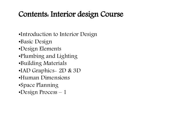 interior design course calicut