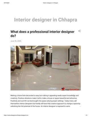 Interior designer in chhapra